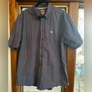 Cinch Dark Blue/Purple Patterned Button Down Shirt